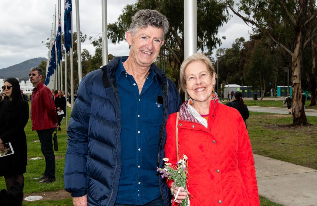 Ian and Ingrid Solomons, of Como in Sydney, at Parliament House. Picture by Elesa Kurtz