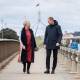 National Capital Authority chief executive Sally Barnes and Commonwealth Avenue Bridge Renewal project director Greg Tallentire. Picture: Karleen Minney