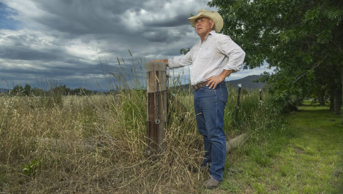 Farmer Paul Keir's family has been in the Majura Valley since 1956 and he is desperate for some certainty about his future on the land. Picture by Gary Ramage