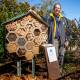 Jonathan Palmer from the Rotary Club of Hall says work is under way to make the little village at the northern border of the ACT a model bee-friendly community. Picture: Elesa Kurtz