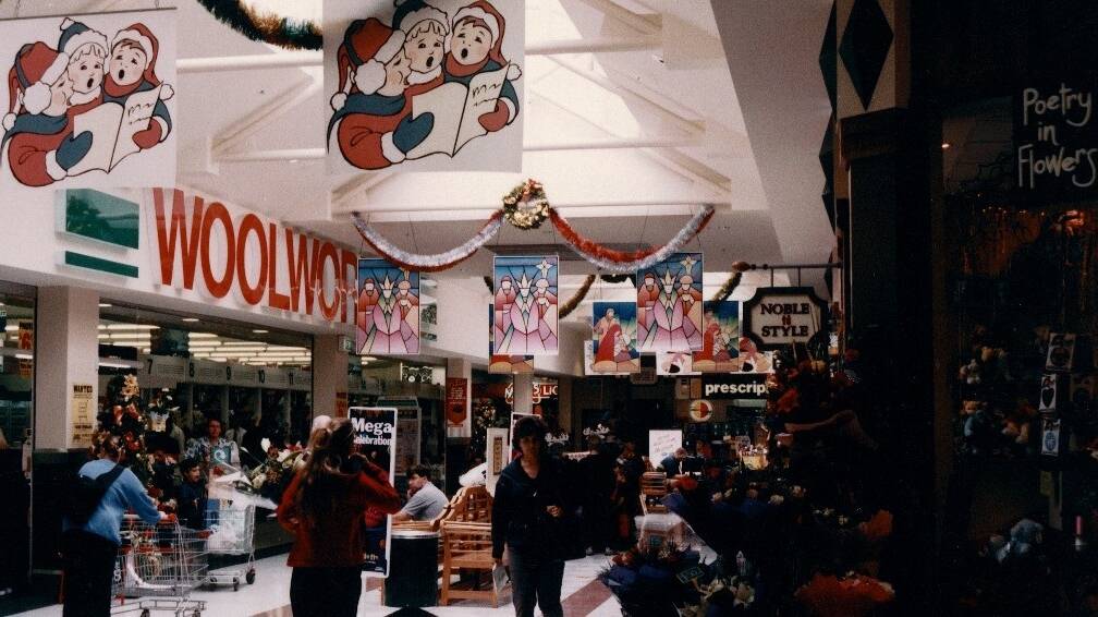 Christmas decorations in the new centre in 1998. Picture supplied 