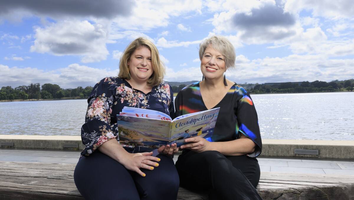 Cloudspotting illustrator Susannah Crispe and author Samantha Tidy were brought together by the publisher, a masterstroke as both are from Canberra and both enjoy working collaboratively. Picture by Keegan Carroll