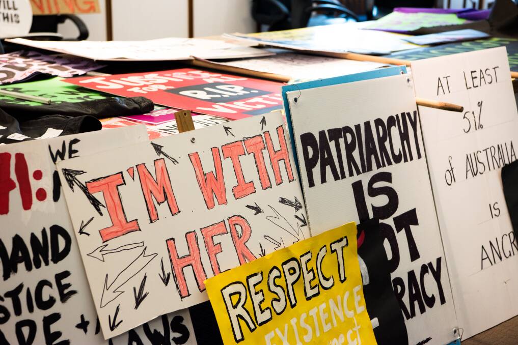 The protest signs will be stored in-house at the National Library. Picture: Jacque Gutterson