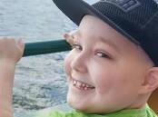 Zach Jego is staying brave as he fights cancer at the tender age of seven. Picture supplied 