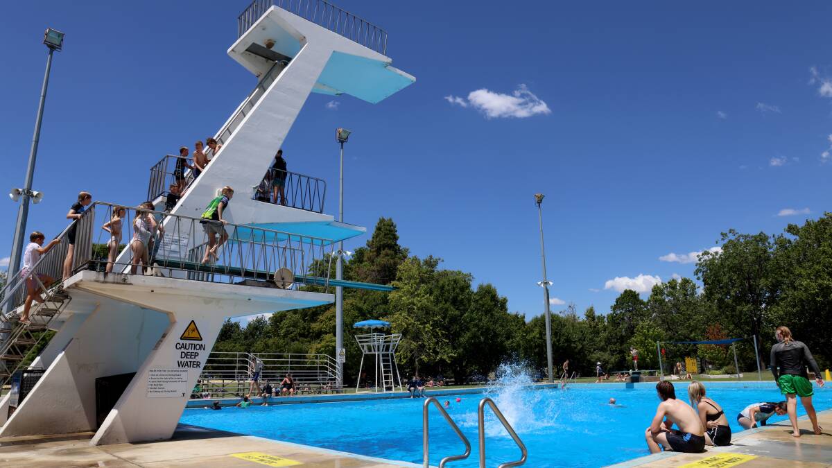 The ACT government says the Civic and Dickson outside pools will open for the warmer months on schedule at the end of October. Picture by James Croucher