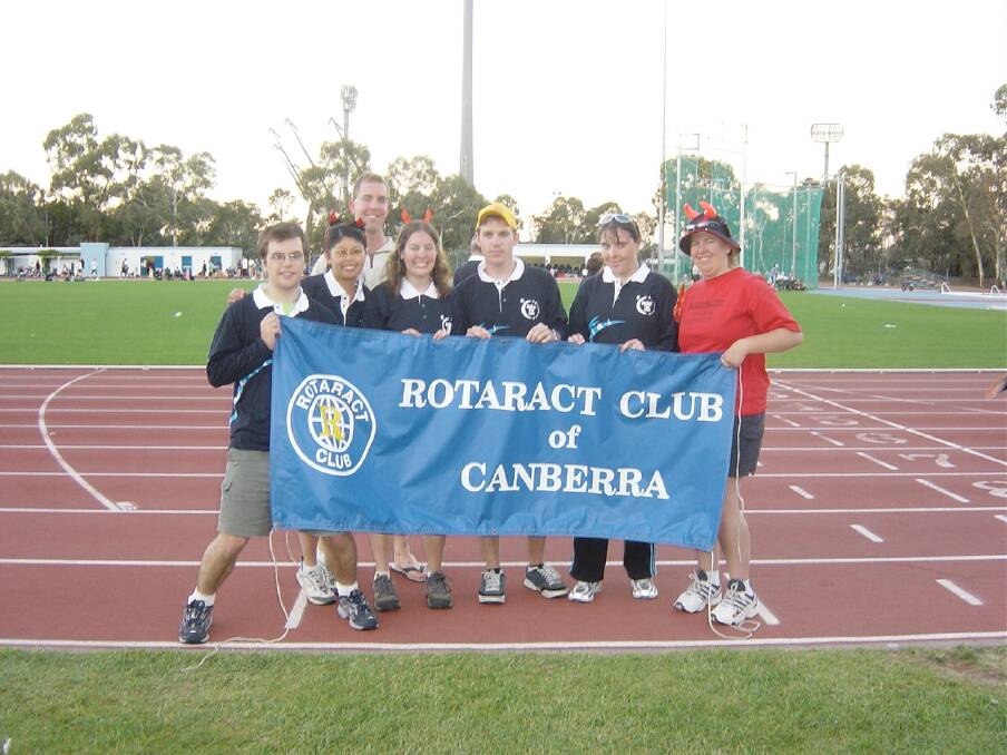 Rotaract Canberra members at the Relay for Life. Picture: Supplied