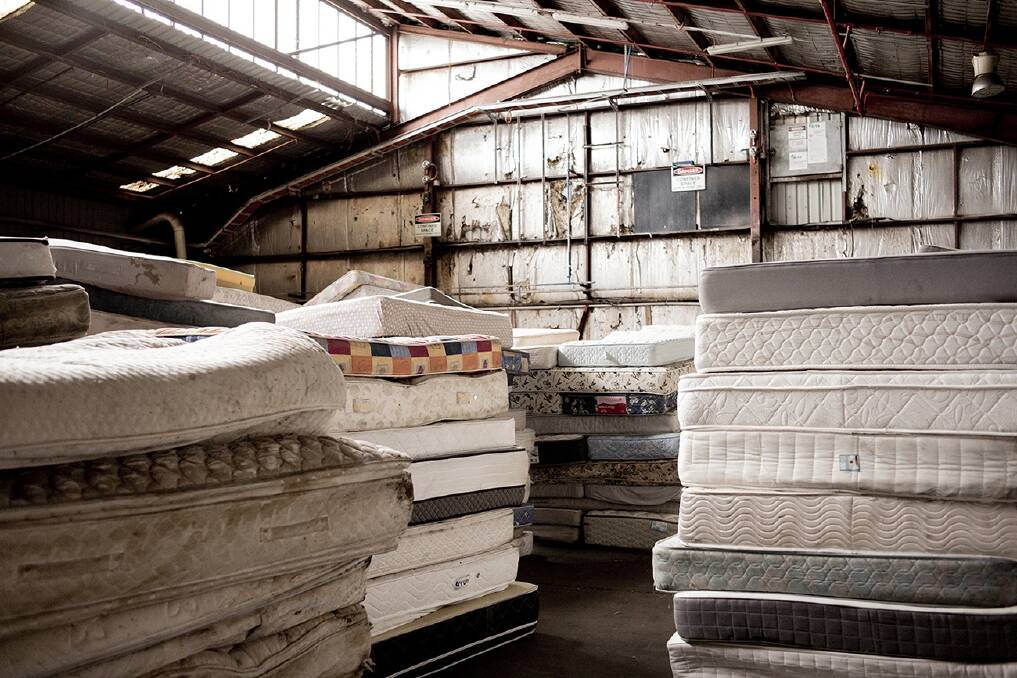 Some of the mattresses saved from landfill by Soft Landing. Picture: Tomasz Machnik
