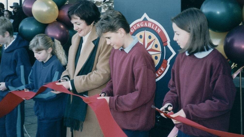 Then chief minister Kate Carnell opening the marketplace in August, 1998. Picture supplied 