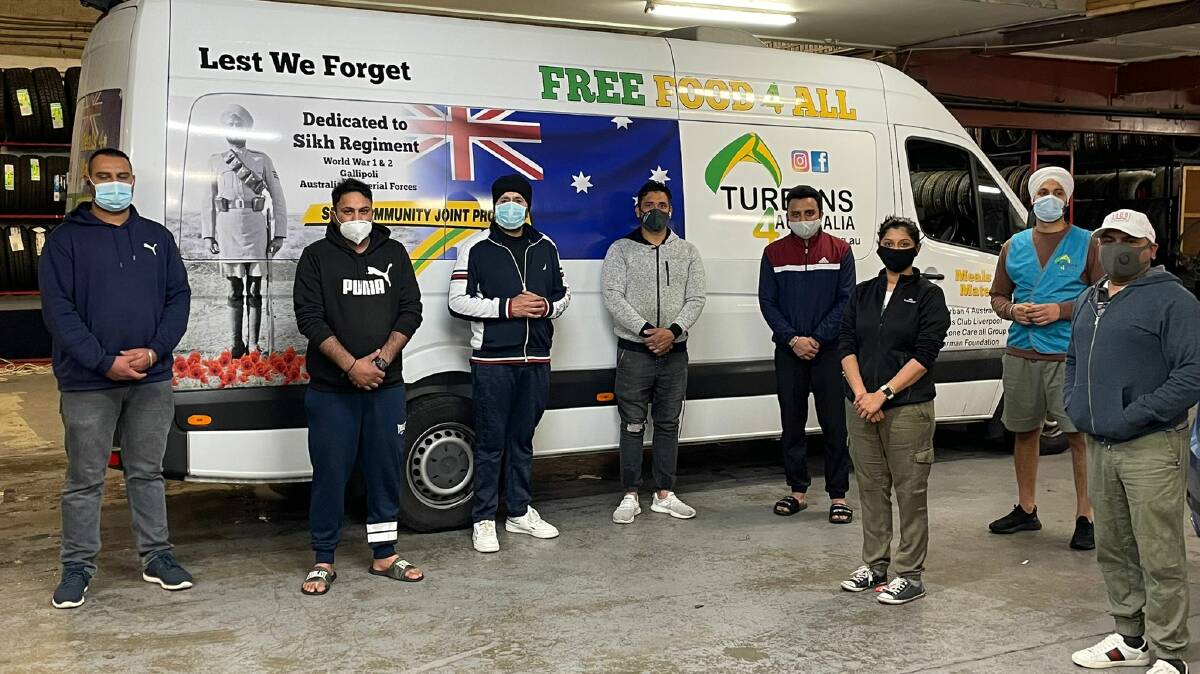 Some of the local volunteers for Turbans 4 Australia. Picture: Supplied