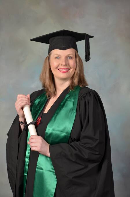 Nicole Seifert this month graduated from the Australian Catholic University. Pictures supplied