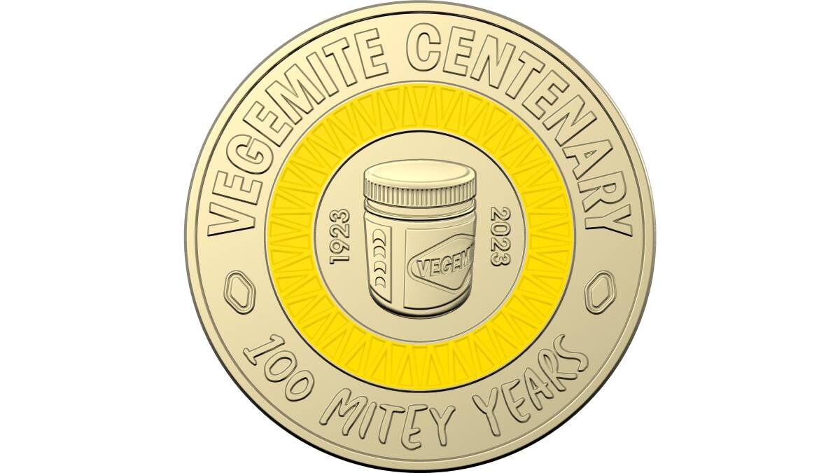One of the new $2 Vegemite coins. Picture supplied