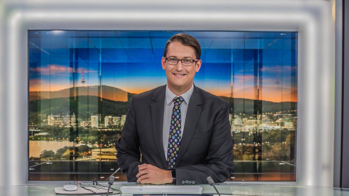 Dan Bourchier started reading the ABC television news in 2017. Picture by Karleen Minney