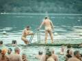 Participants in last year's nude swim. Picture by Karleen Minney