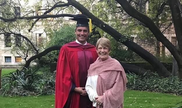 Dr Nick Coatsworth and his mum Miriam. Picture: Supplied