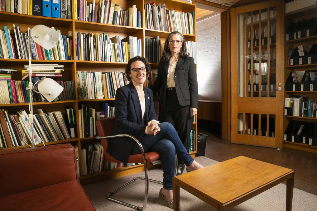 Australian Institute of Architects national president-elect Shannon Battisson and ACT president Jane Cassidy. Picture: Keegan Carroll