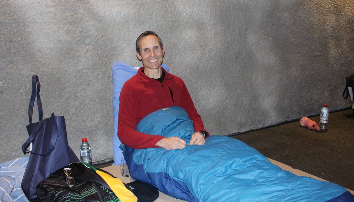 Assistant Minister for Charities and Member for Fenner Andrew Leigh also participated in the sleepout. Picture supplied