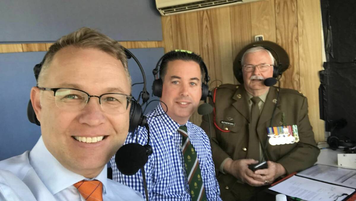 Allen has been the voice of many live broadcasts including Anzac Day. Picture by Facebook