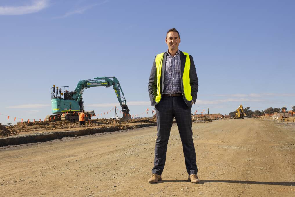 Village Building Company chief executive Travis Doherty at the South Jerrabomberra housing estate site this week. Picture: Keegan Carroll