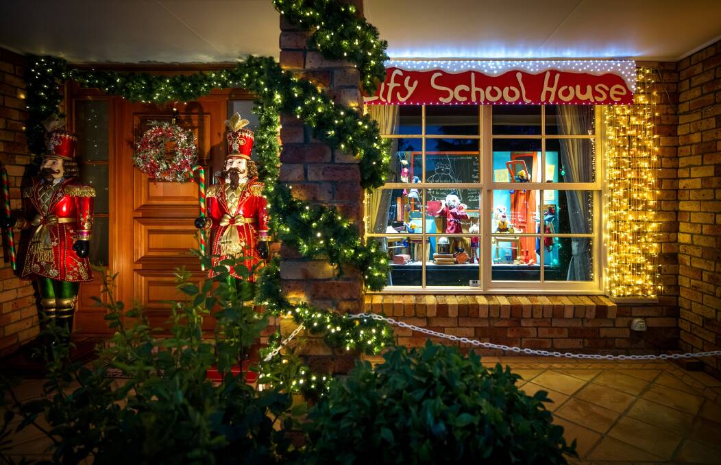 The motorised Christmas display in the Smiths' McKellar home is from the same company that does the famous David Jones Christmas displays. Picture: Sitthixay Ditthavong