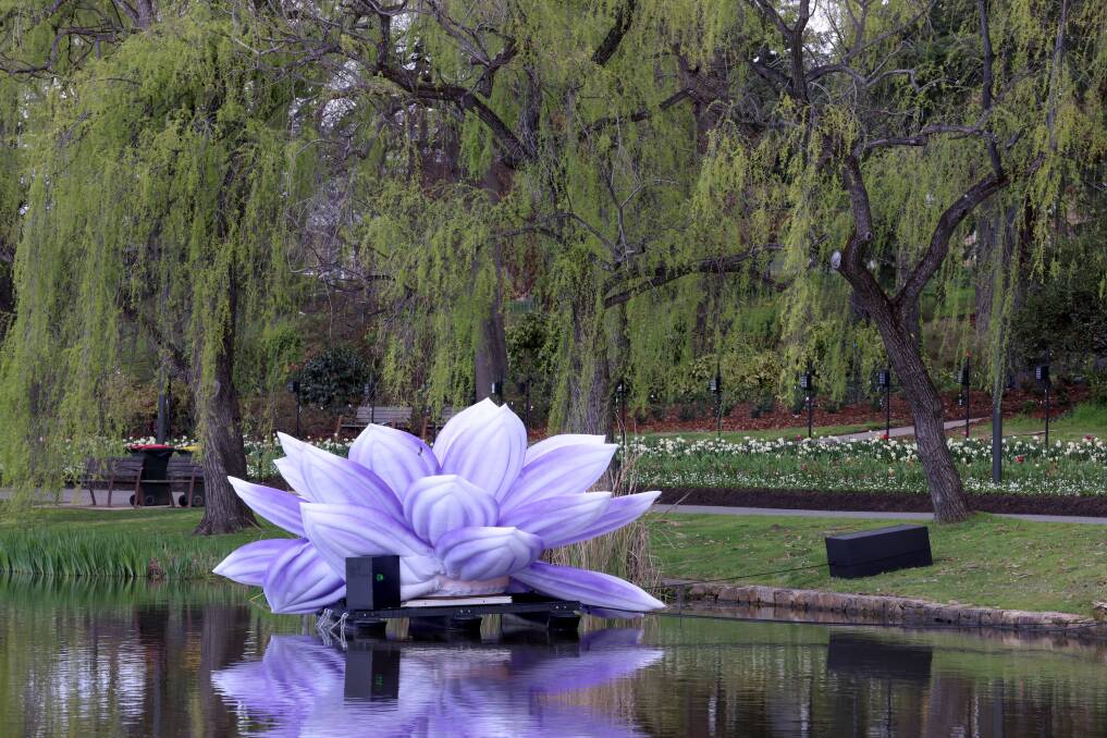 An installation on the water at Floriade. Picture by James Croucher