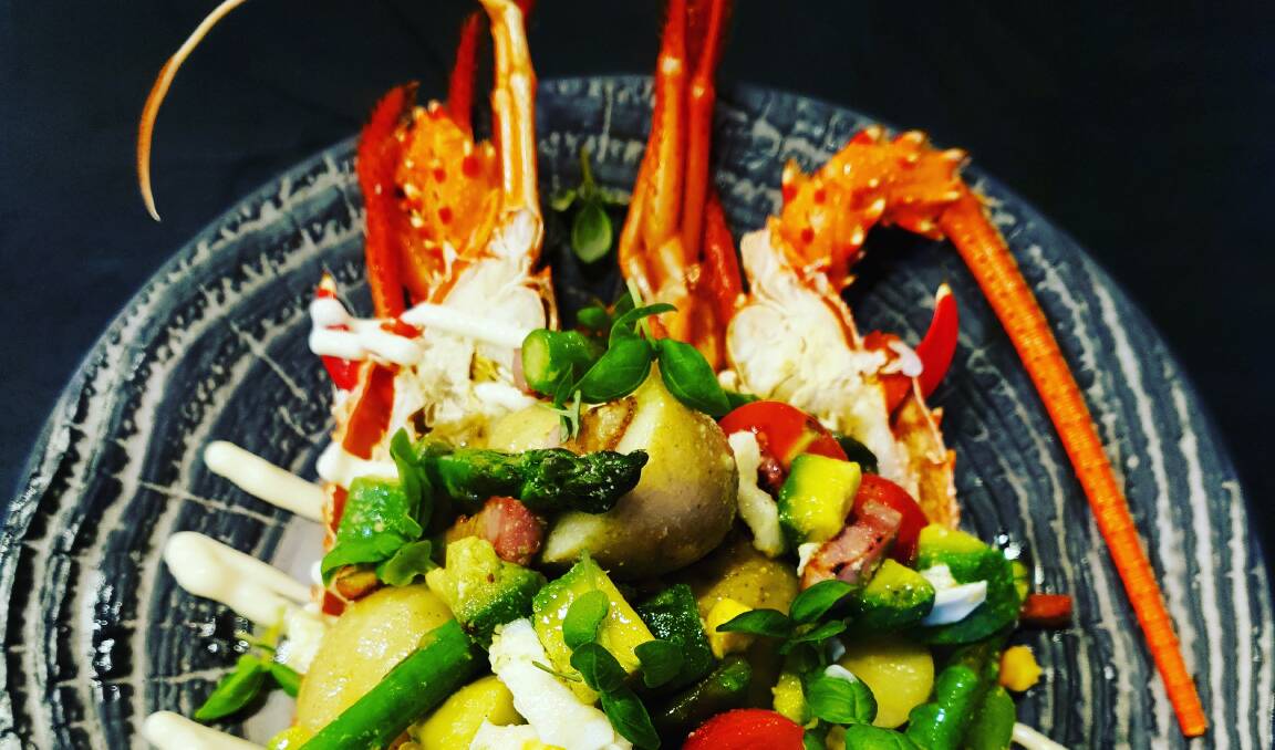 Champagne-poached lobster. Picture: Twitter