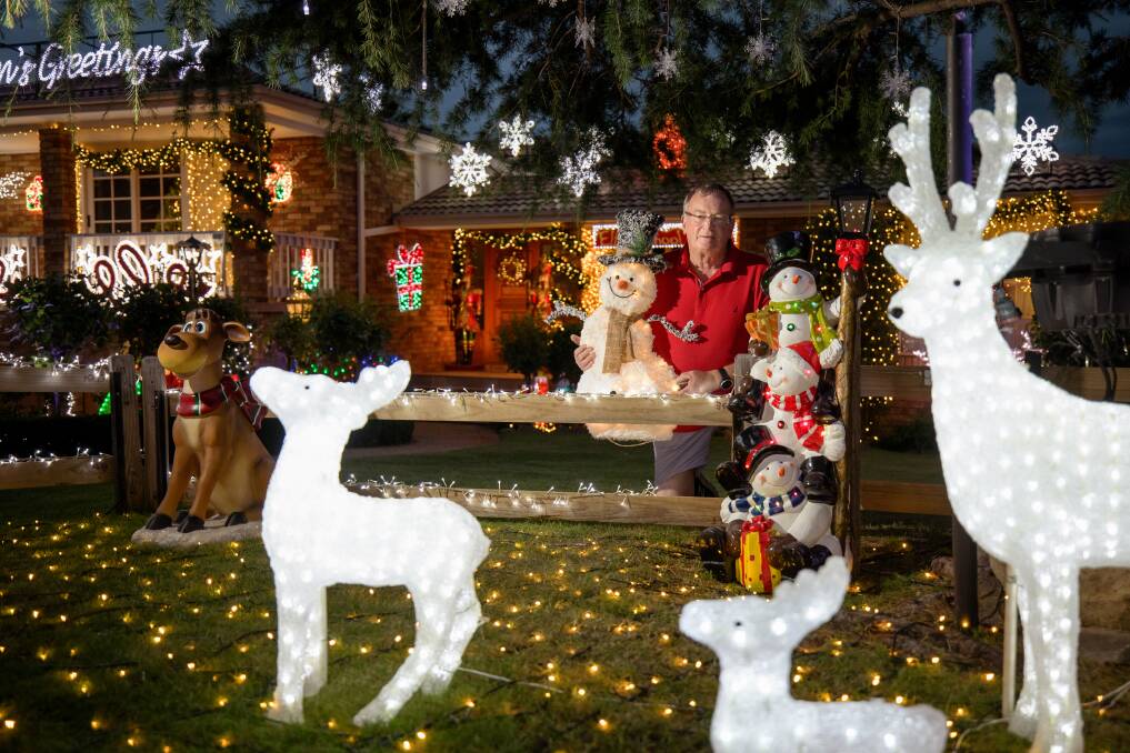 Phillip Smith of Tipping Place in McKellar has created a Christmas wonderland. Picture: Sitthixay Ditthavong