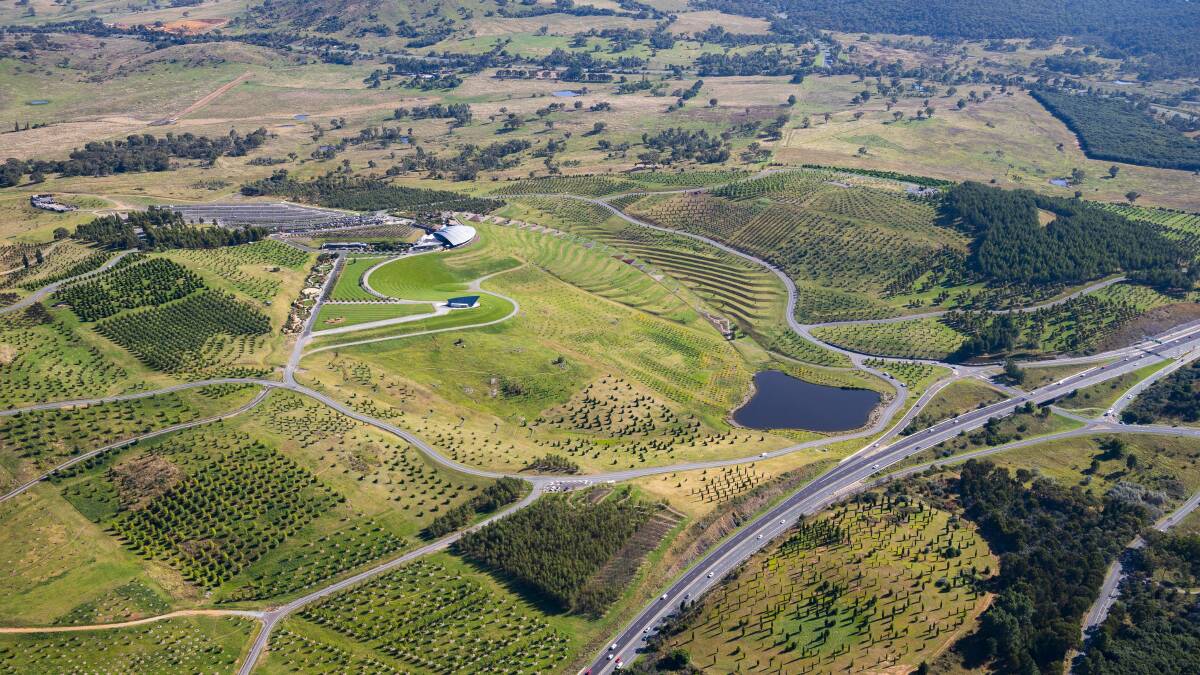 An aerial shot of the arboretum. Picture by Tourism Australia