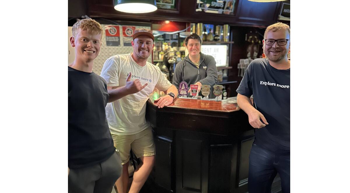 Gravity's founders Liam Battye and Mick Spencer with sales director David Ward (right). The team has been visiting pubs where the seltzer is now on tap. Picture supplied 