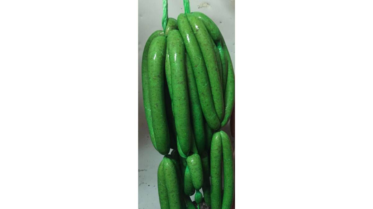 Some beautiful green snags from Lindbeck's Butchery in Queanbeyan. Picture supplied