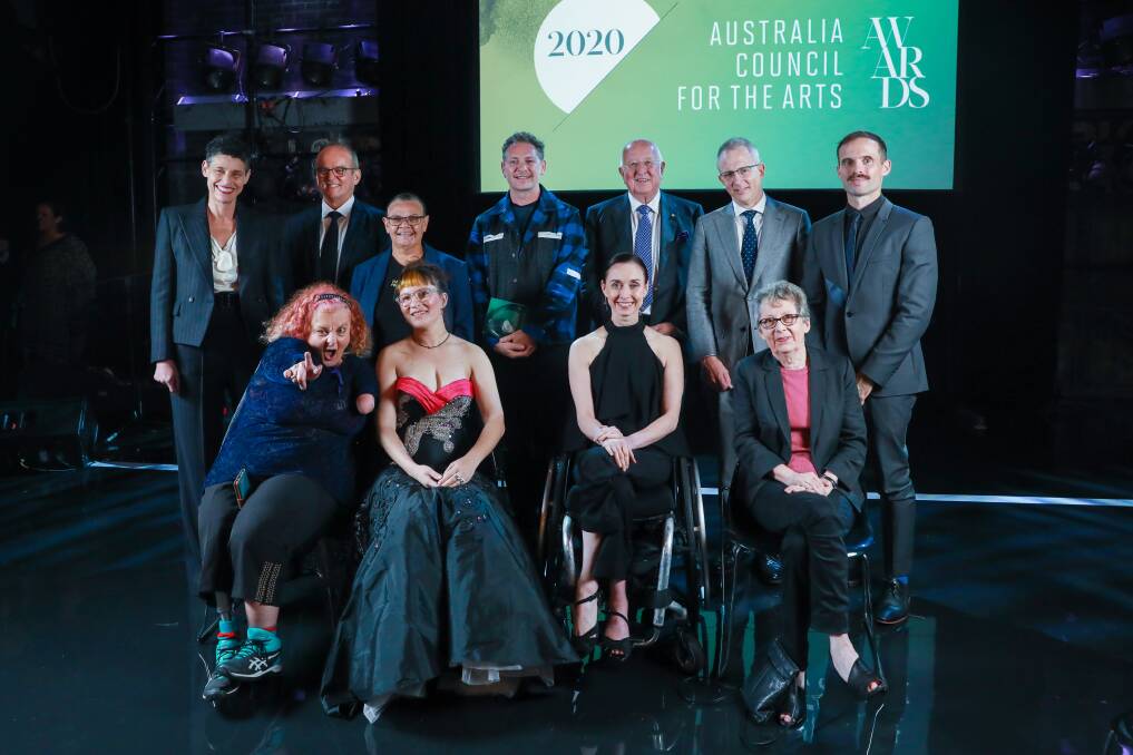 Tommy Murphy (back row far right) at the . Australia Council Awards 2020. Picture: supplied