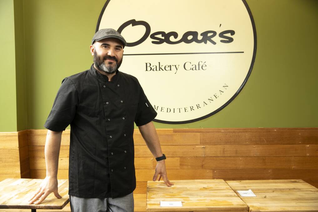 It is easy being green: Oscar Gul says he wants to help other cafes set up their food recycling processes. Picture: Keegan Carroll