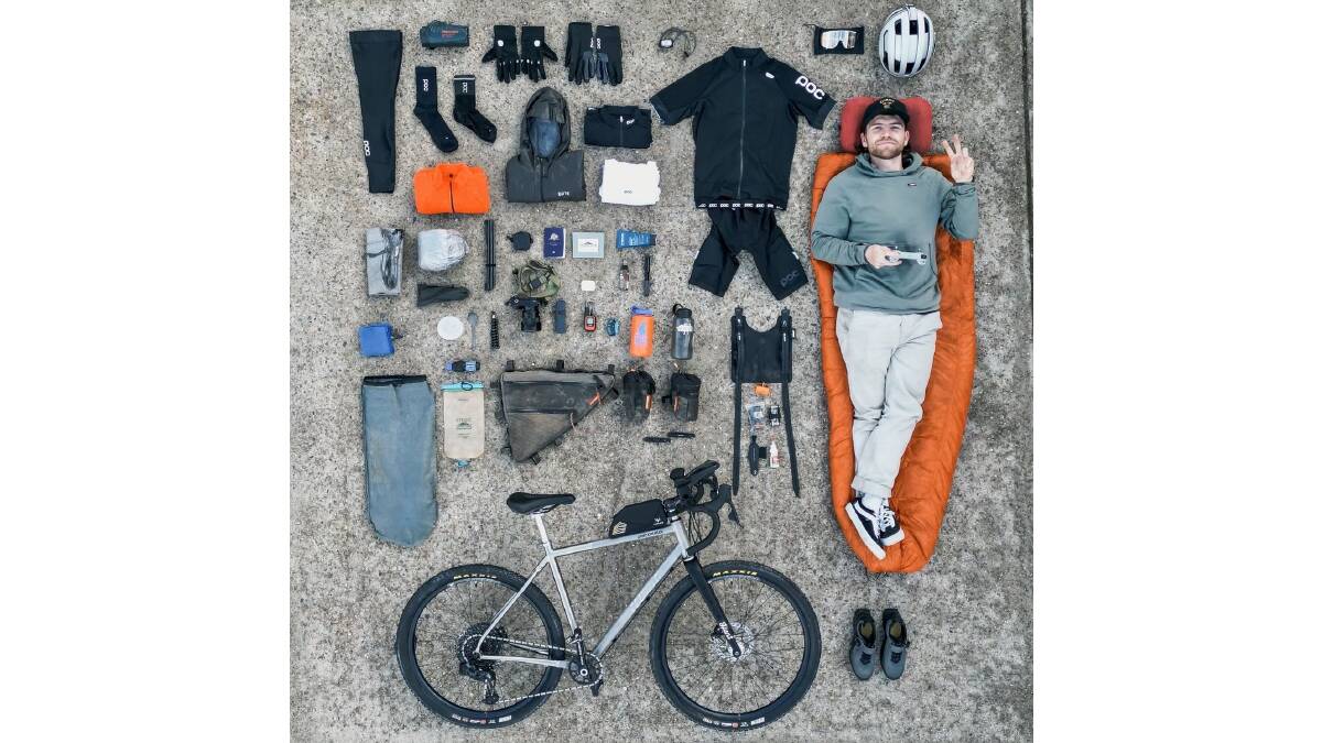 Not only did the bike go missing, but all the gear Jack needed for the nearly 5000km ultra-cycling challenge. Picture supplied