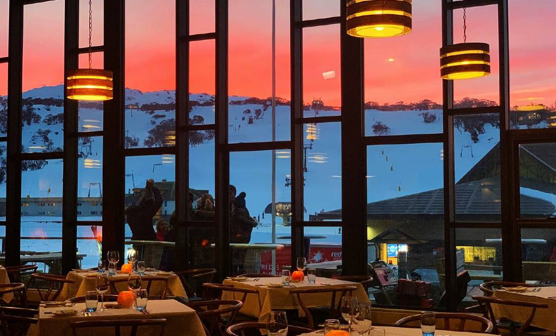 The view from the dining room of the Man From Snowy River Hotel at Perisher. Picture: Supplied