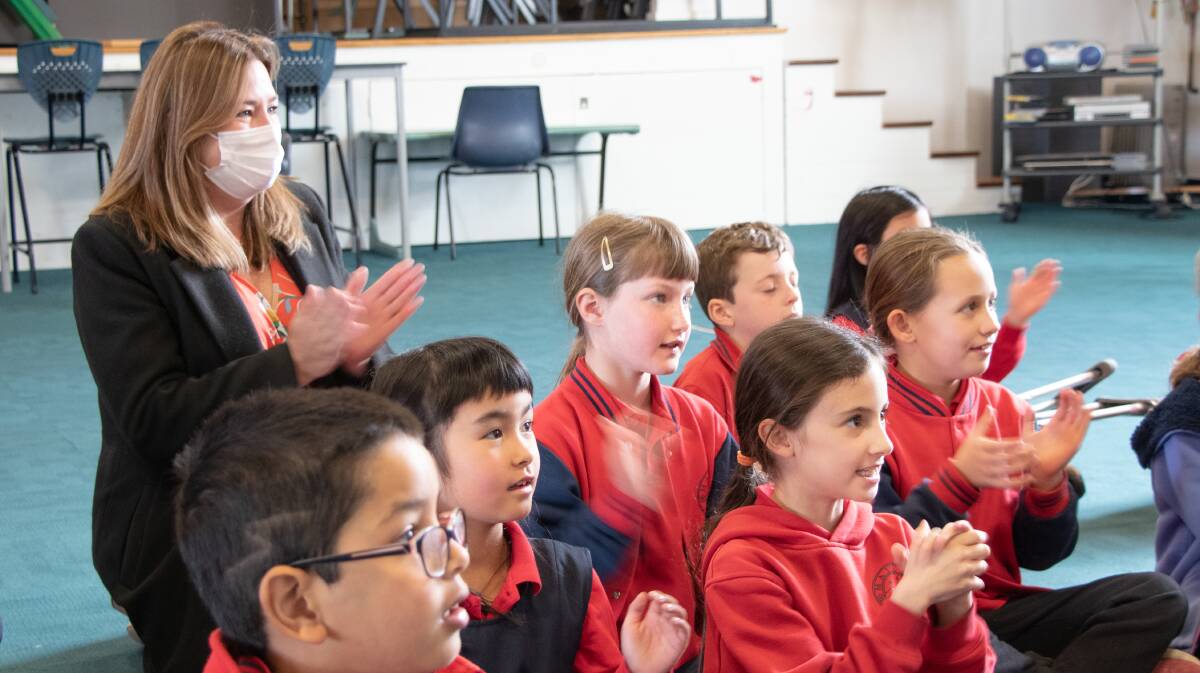 Education Minister Yvette Berry launched the equity fund at Majura Primary School. Picture: supplied