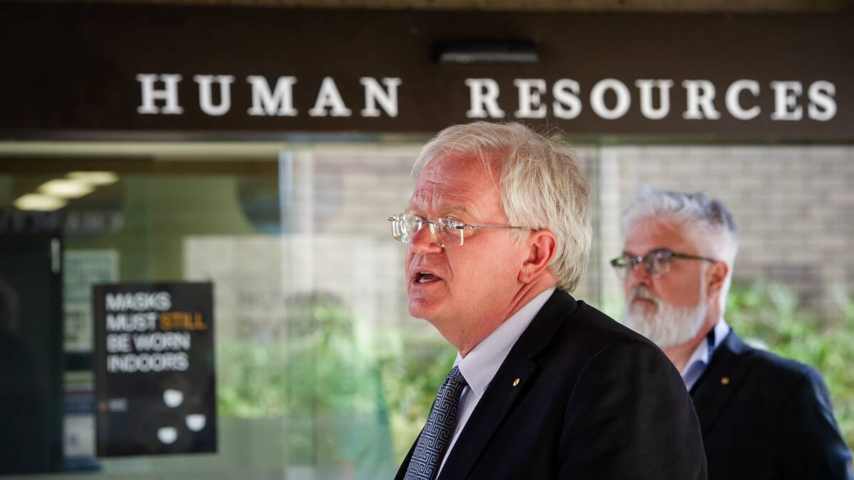 Australian National University vice-chancellor Brian Schmidt oversaw the university's COVID-19 recovery plan which cut 467 full-time equivalent staff. Picture: Elesa Kurtz