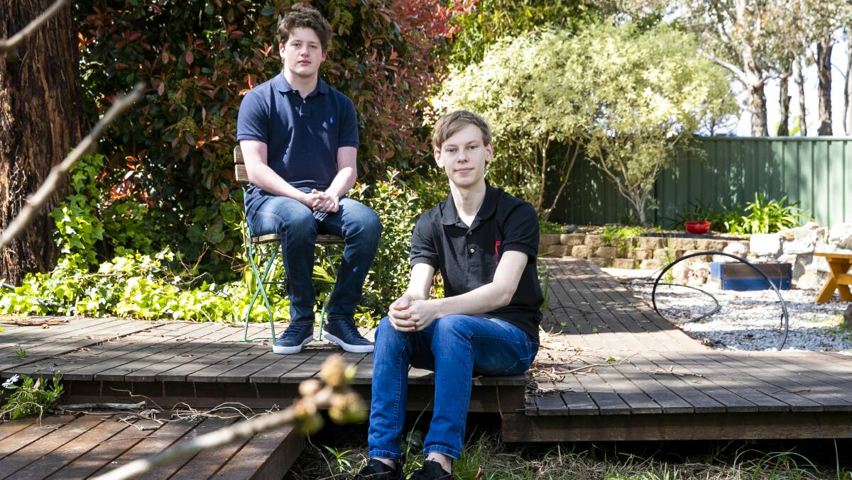 Year 12 students Rohan Jones, 17, and Fynn Jammer, 18, have welcomed the emphasis on alternative entry to university, as opposed to relying only on the ATAR. Picture: Keegan Carroll