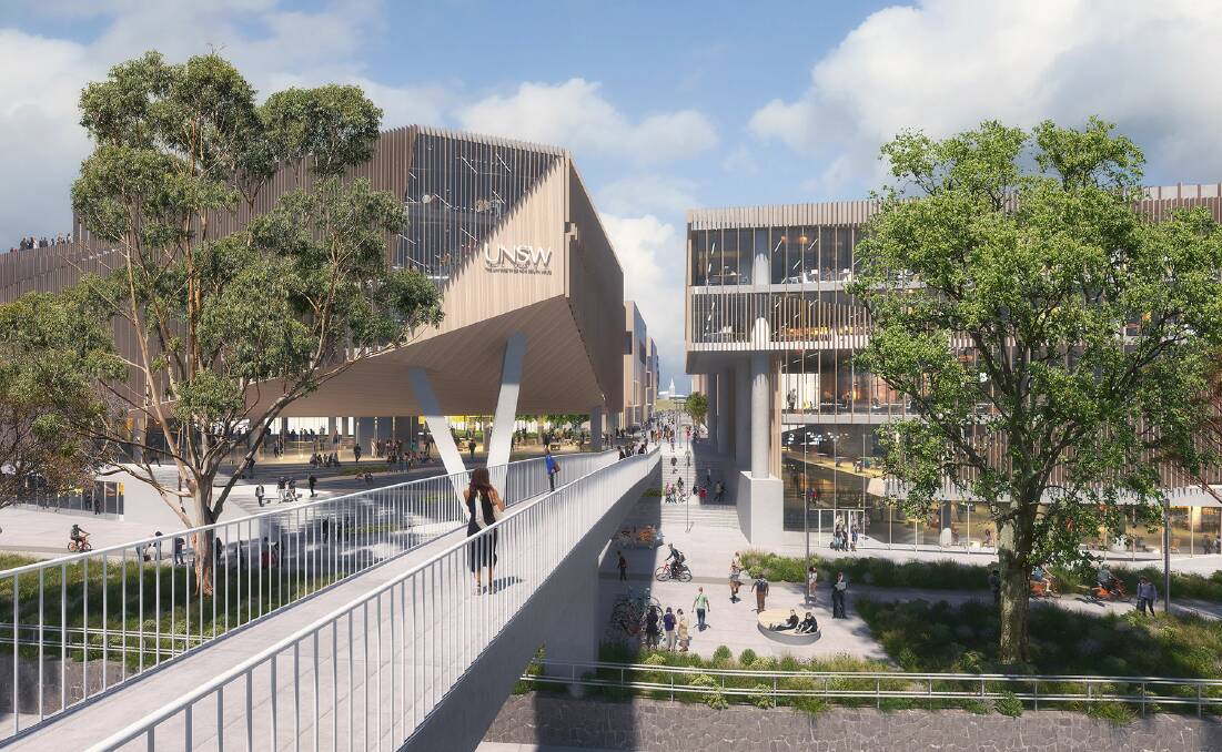 An artist's impression of the view from Corranderk Street to the new campus. Picture supplied