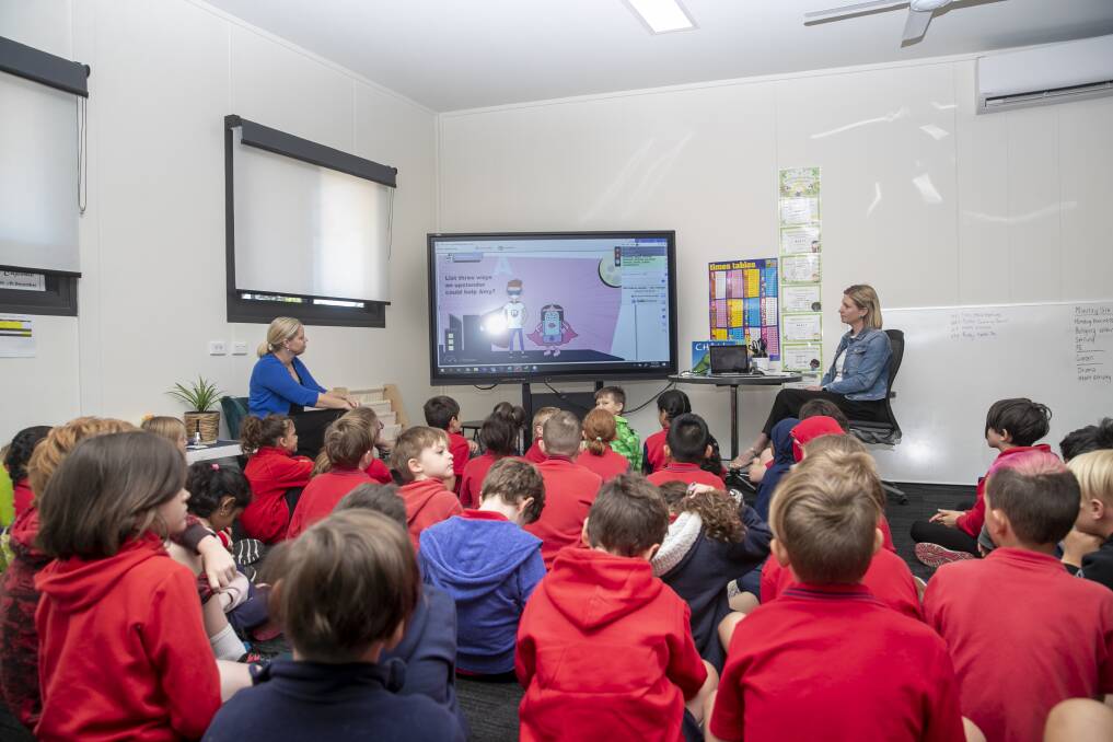 Majura Primary School received new transportable classrooms at the beginning of the year to cope with increasing enrolments. Picture: Keegan Carroll