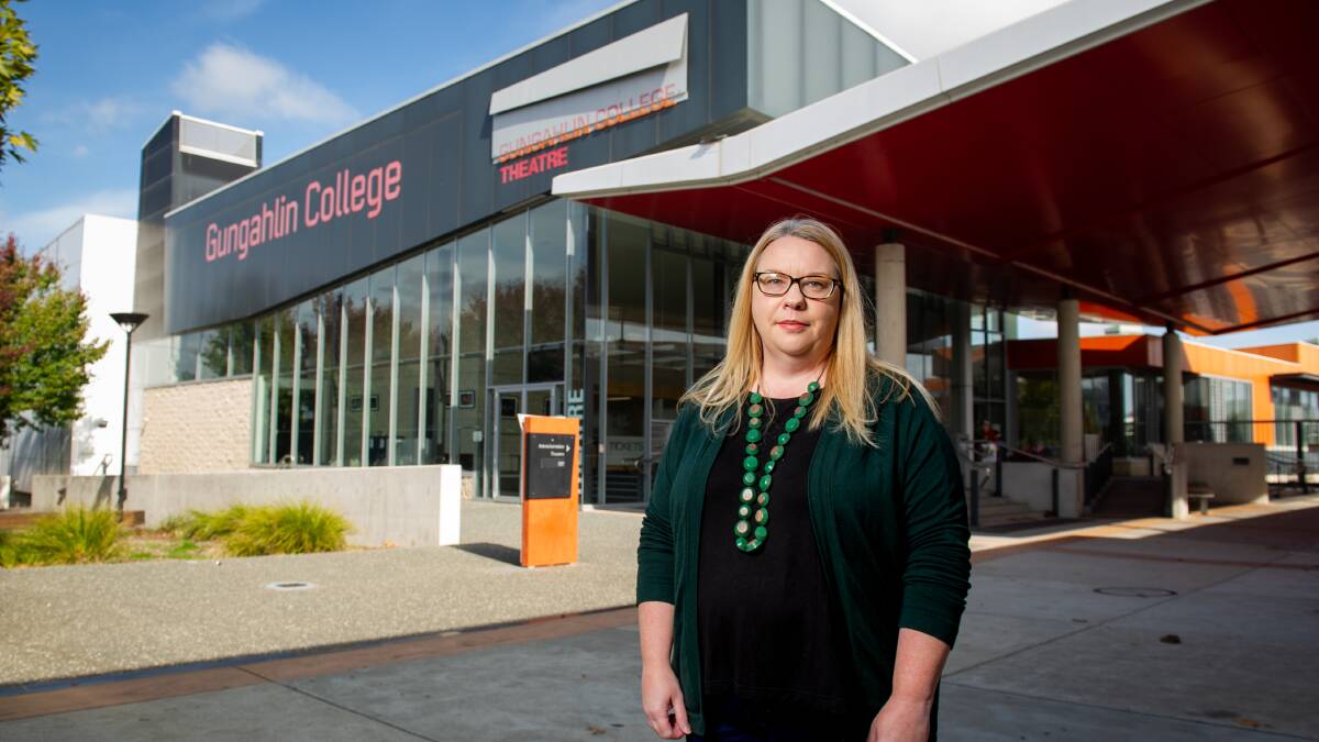Gungahlin College P&C president Rachel Armstrong wants to see solutions to the college's overcrowding problem. Picture by Elesa Kurtz