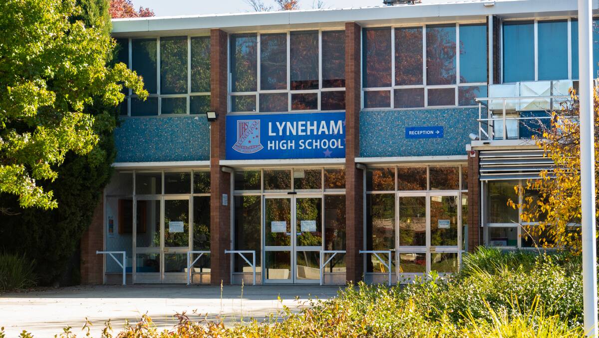 Lyneham High School was vandalised, forcing all students to stay home. Picture by Elesa Kurtz