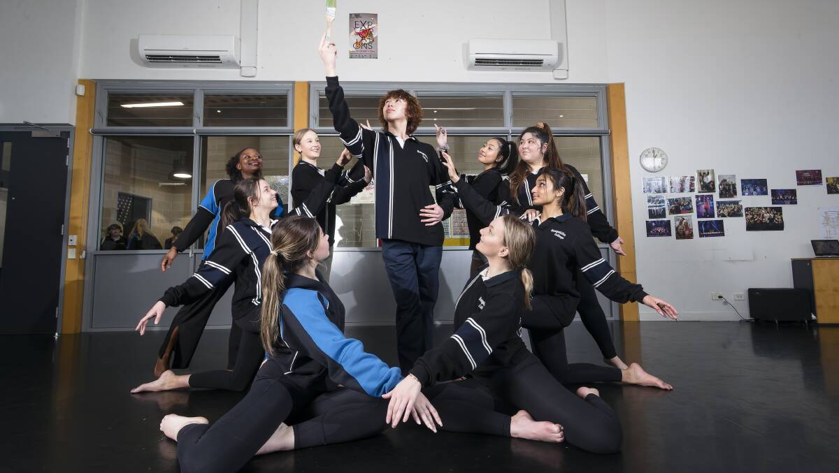 Year 12 students from Gungahlin College rehearsing for the Youth Dance Festival. Picture by Keegan Carroll