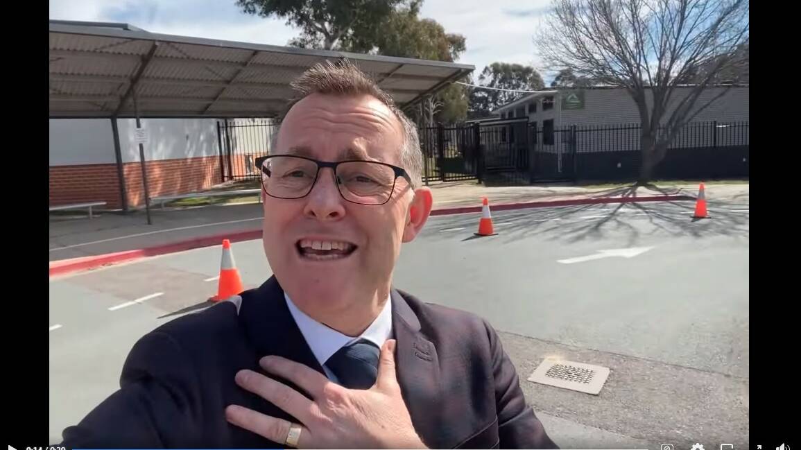 Holy Spirit Catholic Primary School's principal Brad Gaynor had no idea his video would go viral. Picture: Supplied