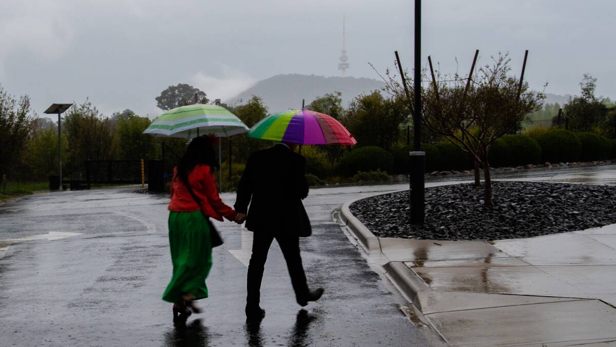Canberrans faced a day of wild weather on Saturday. Picture by Elesa Kurtz