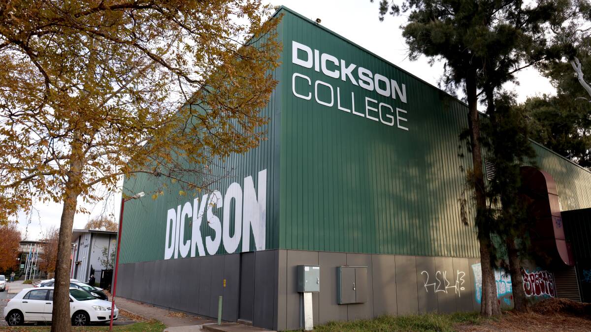 Dickson College will have a new roof installed over the existing one to prevent leaks and possums from entering. Picture by James Croucher
