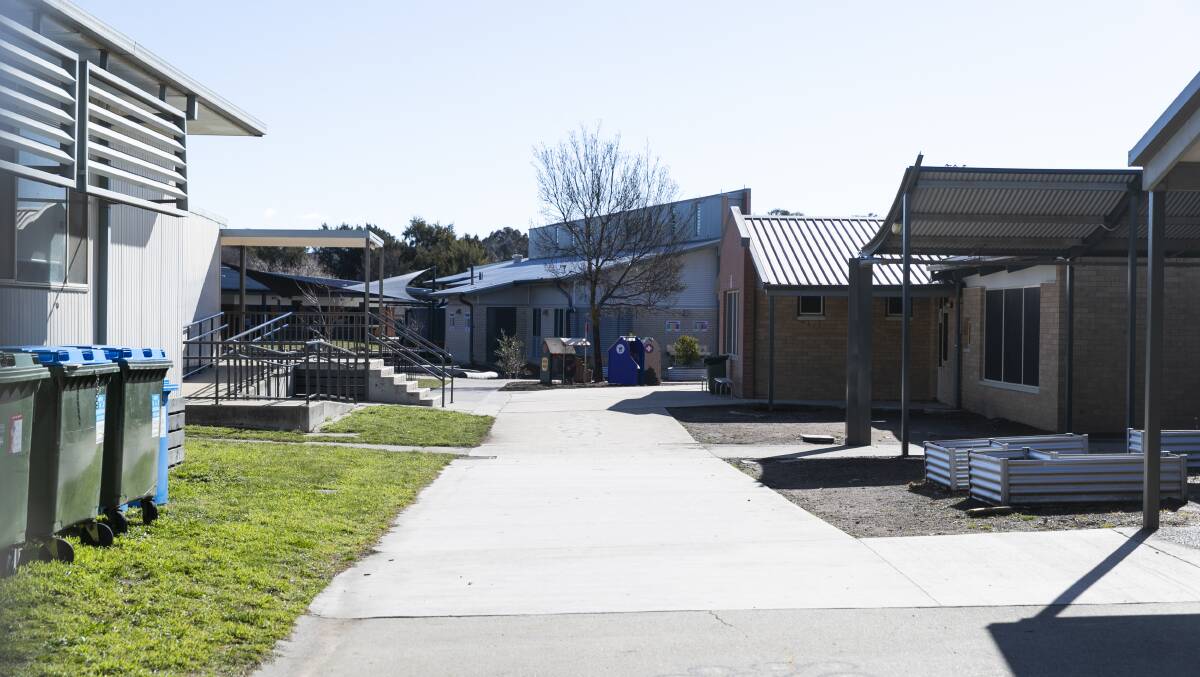 Gold Creek School facilities were being cleaned following the positive case. Picture: Keegan Carroll