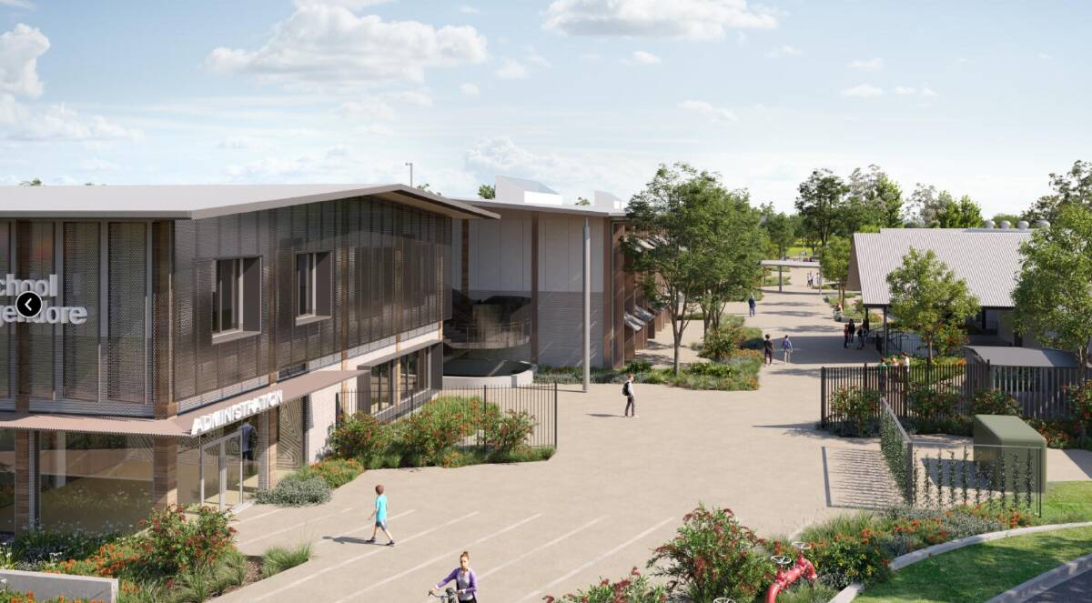 An artist's impression of the new Bungendore High School the NSW Department of Education has committed to opening for year 7 and 8 students in 2023. Picture: NSW Department of Education