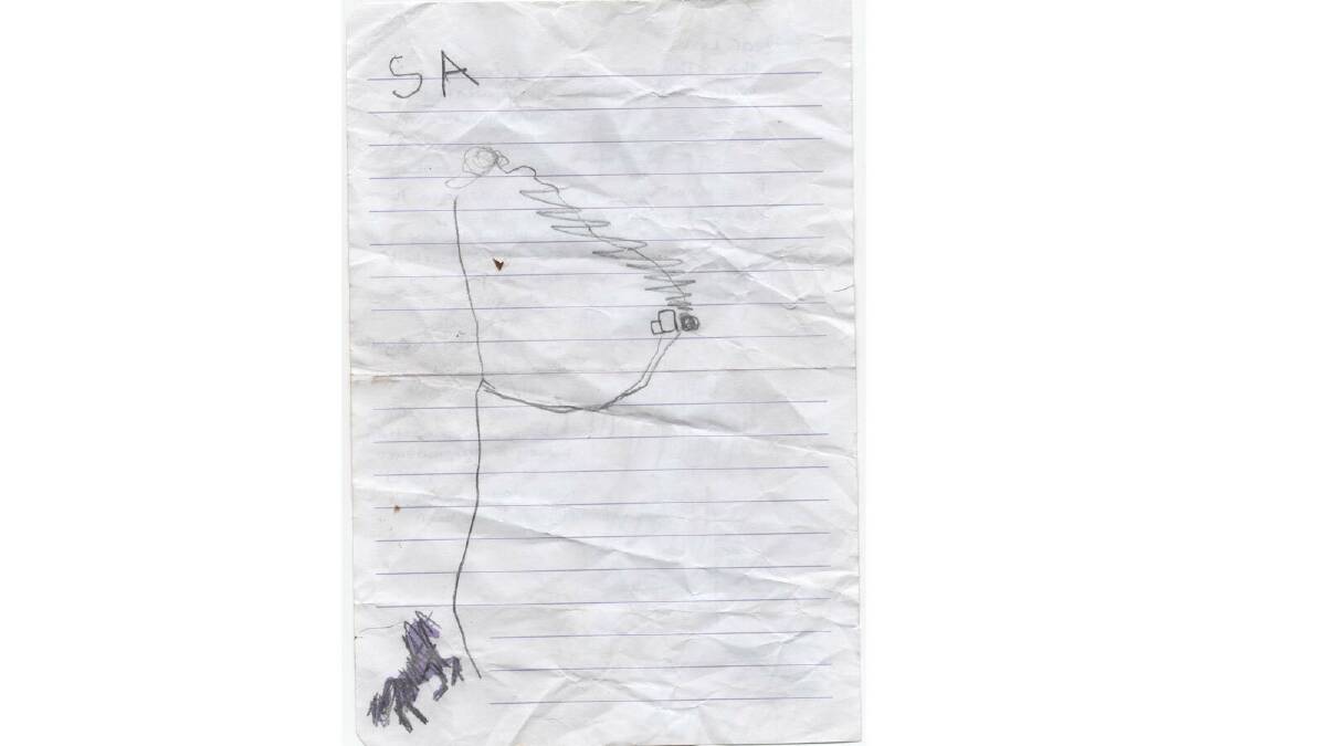 The 'map' which the child's friend drew to help her get home. Picture: supplied