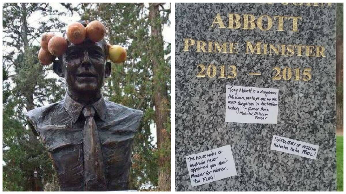 Prime Ministers' busts vandalised
