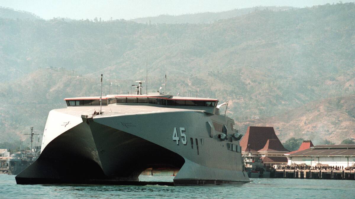 HMAS Jervis Bay, on deployment in Dili, Timor Leste. Picture: Supplied