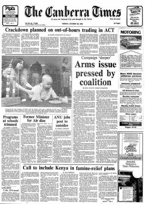 Times Past: October 30, 1984